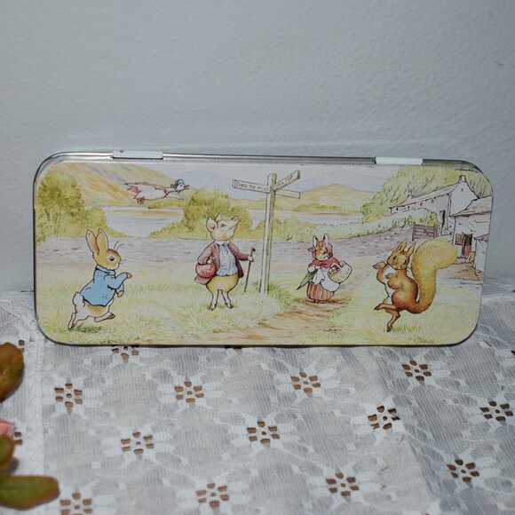 Other - Vintage 1980s Peter Rabbit & Friends Metal Tin Pencil Case Spring Cottage Decor